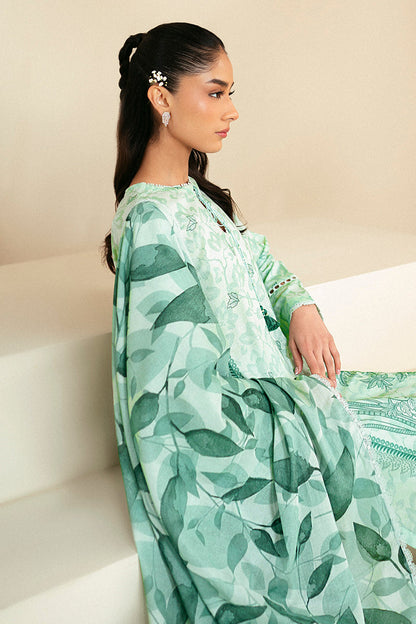 Cross Stitch | Daily Lawn 24 | MINTY MEADOW-3 PIECE LAWN SUIT - House Of Anaya