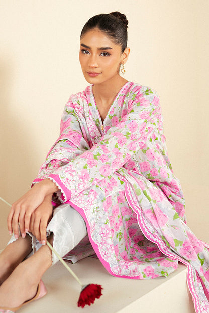 Cross Stitch | Daily Lawn 24 | FLORAL WIND-3 PIECE LAWN SUIT - House Of Anaya