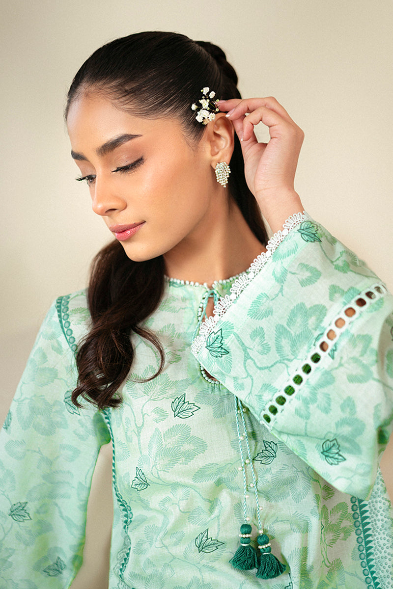 Cross Stitch | Daily Lawn 24 | MINTY MEADOW-3 PIECE LAWN SUIT - House Of Anaya