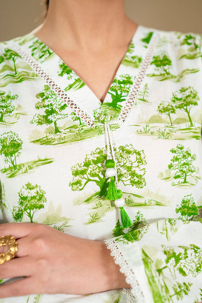 Cross Stitch | Daily Lawn 24 | MYSTIC FOREST-2 PIECE LAWN SUIT - House Of Anaya