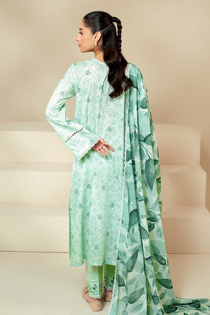 Cross Stitch | Daily Lawn 24 | MINTY MEADOW-3 PIECE LAWN SUIT - House Of Anaya
