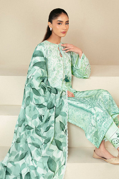 Cross Stitch | Daily Lawn 24 | MINTY MEADOW-3 PIECE LAWN SUIT - House Of Anaya