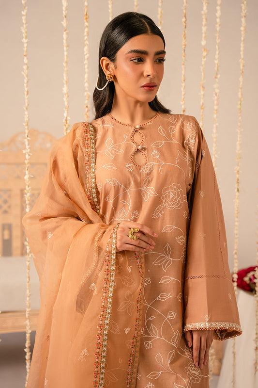 Cross Stitch | Mahiri Embroidered Collection 24 | RUSTIC BROWN - House Of Anaya