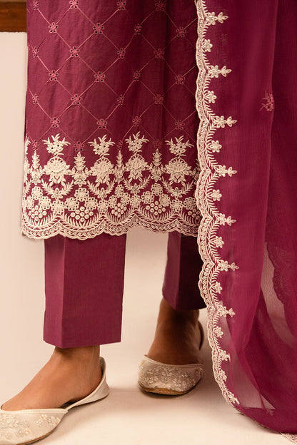 Cross Stitch | Mahiri Embroidered Collection 24 | VIOLET QUARTZ - House Of Anaya