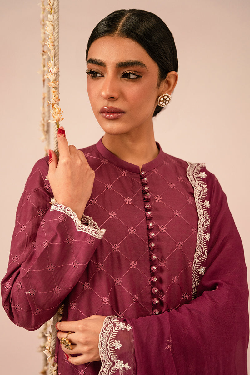 Cross Stitch | Mahiri Embroidered Collection 24 | VIOLET QUARTZ - House Of Anaya