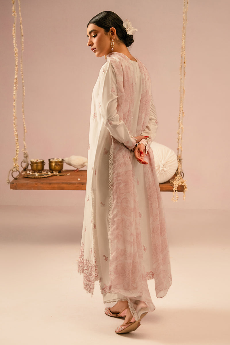 Cross Stitch | Mahiri Embroidered Collection 24 | Ivory Cream - House Of Anaya