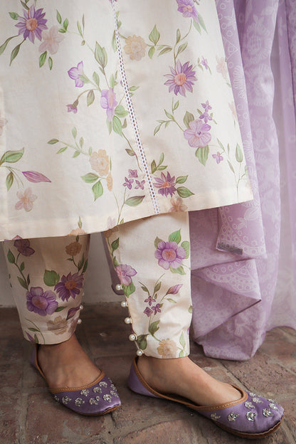 Cross Stitch | Printed Lawn | ROSEATE MUSE - House Of Anaya