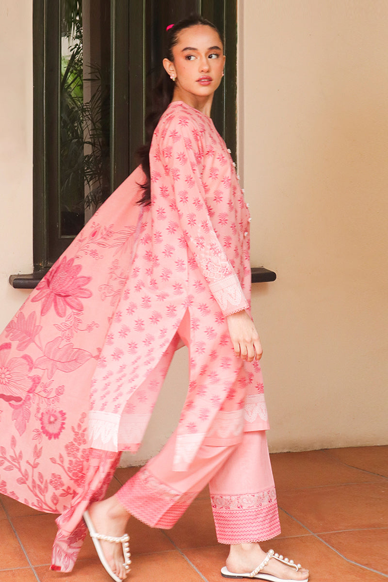 Cross Stitch | Printed Lawn | CORAL DELUXE - House Of Anaya