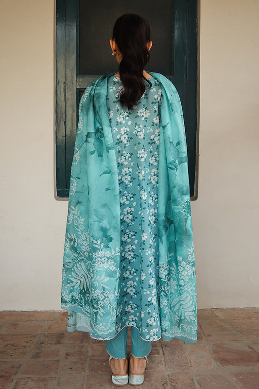 Cross Stitch | Printed Lawn | BLUE CHARM - House Of Anaya