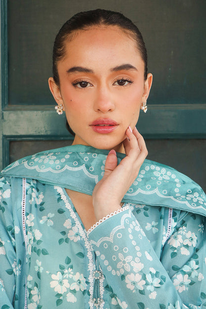 Cross Stitch | Printed Lawn | BLUE CHARM - House Of Anaya
