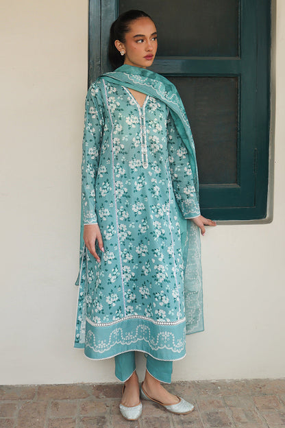 Cross Stitch | Printed Lawn | BLUE CHARM - House Of Anaya