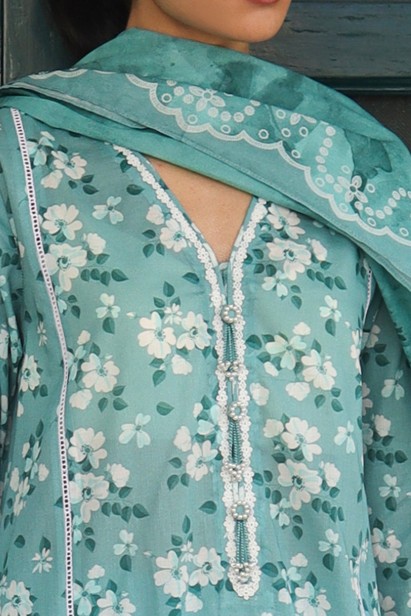 Cross Stitch | Printed Lawn | BLUE CHARM - House Of Anaya