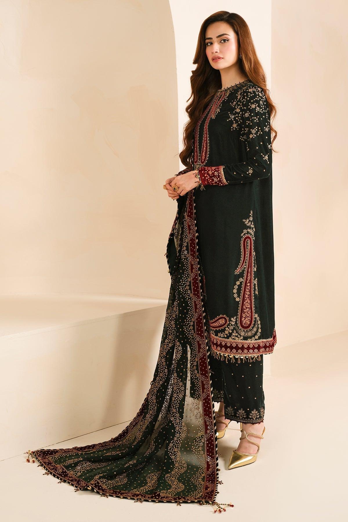 JAZMIN__Embroidered Velvet Formal VF-2034 - House Of Anaya