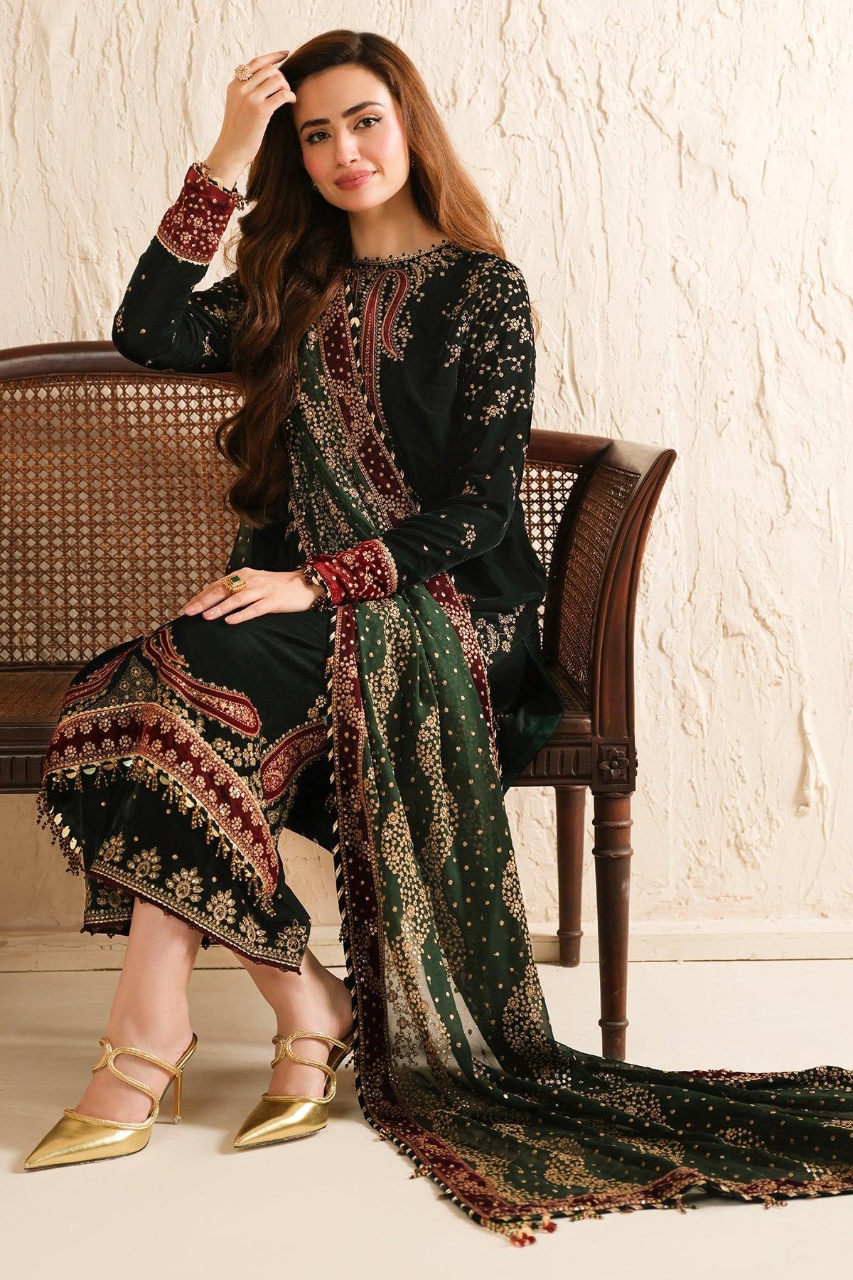 JAZMIN__Embroidered Velvet Formal VF-2034 - House Of Anaya