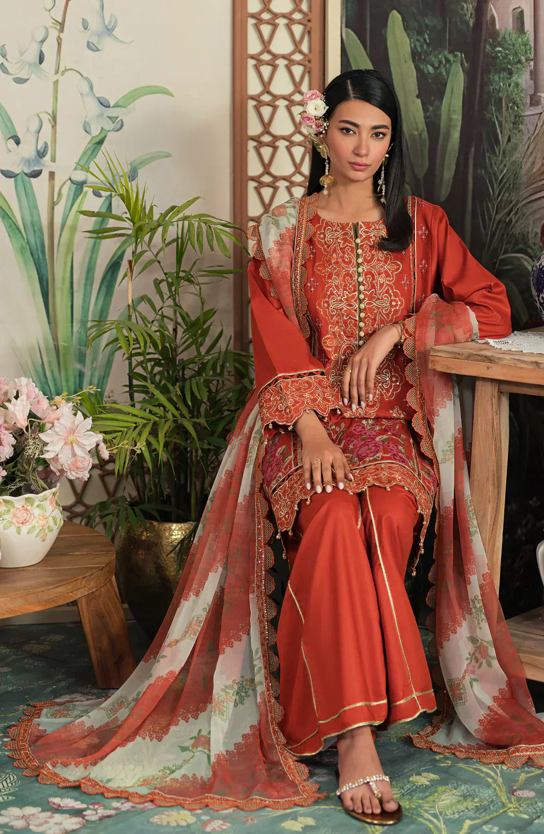 Emaan Adeel | Ayra Luxury Lawn 24 | - House Of Anaya