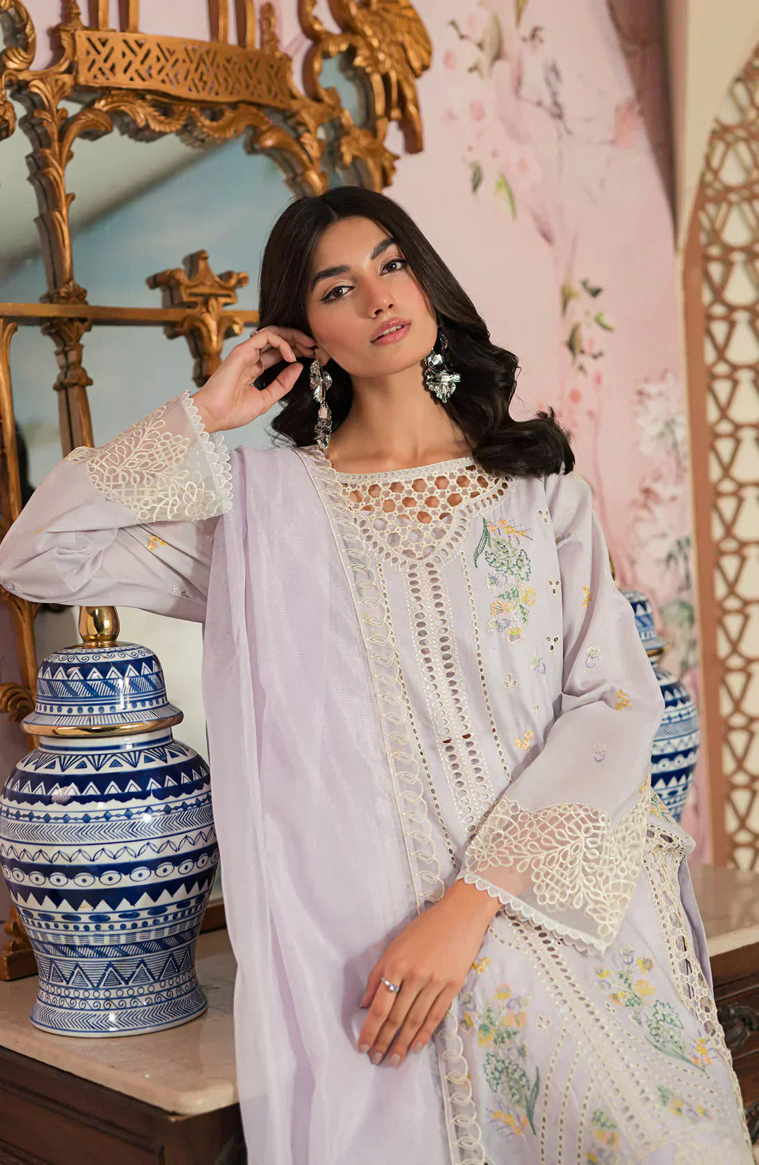 Emaan Adeel | Ayra Luxury Lawn 24 | AR-10 - House Of Anaya