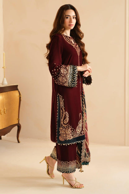 JAZMIN__Embroidered Velvet Formal VF-2038 - House Of Anaya