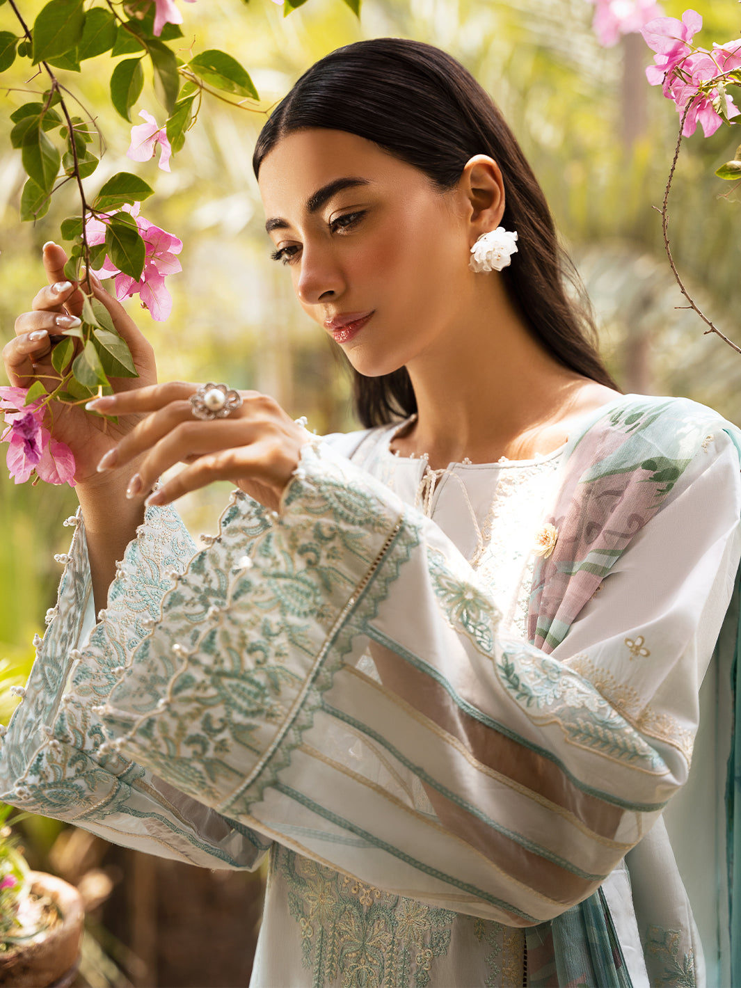 Izel | Dastak Luxury Lawn | FALAK - House Of Anaya