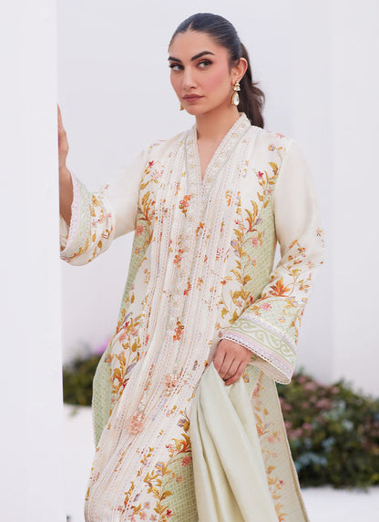Farah Talib Aziz | Zaza Prints 24 | SAGE TRELLIS SHIRT AND DUPATTA - House Of Anaya
