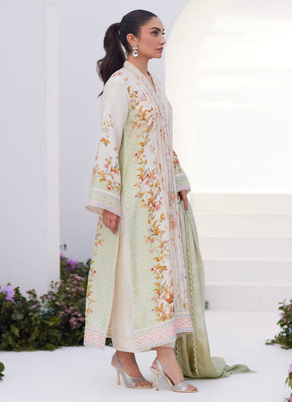 Farah Talib Aziz | Zaza Prints 24 | SAGE TRELLIS SHIRT AND DUPATTA - House Of Anaya