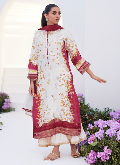 Farah Talib Aziz | Zaza Prints 24 | SANGRIA TRELLIS SHIRT AND DUPATTA - House Of Anaya