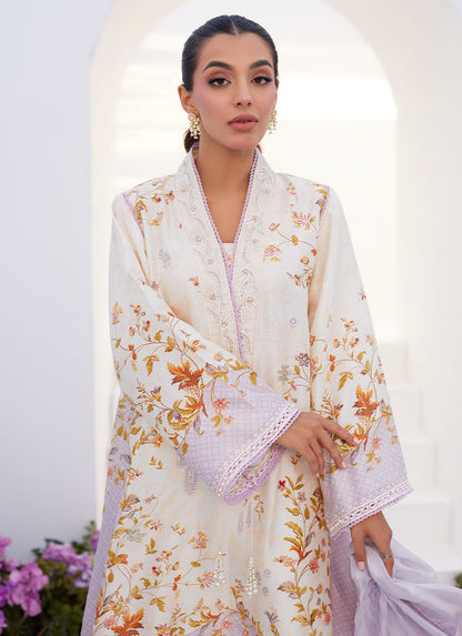 Farah Talib Aziz | Zaza Prints 24 | AMETHYST TRELLIS SHIRT AND DUPATTA - House Of Anaya