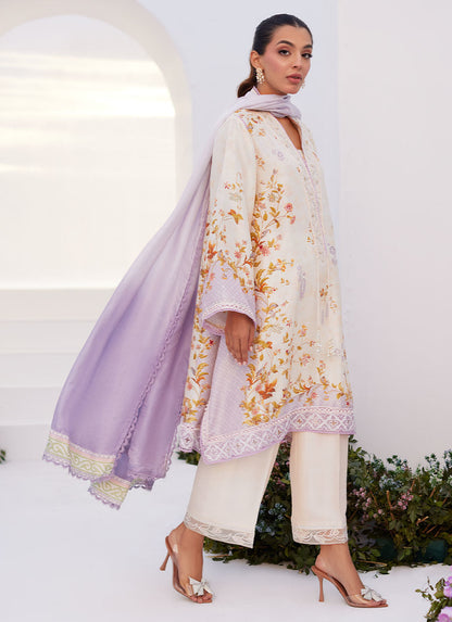 Farah Talib Aziz | Zaza Prints 24 | AMETHYST TRELLIS SHIRT AND DUPATTA - House Of Anaya
