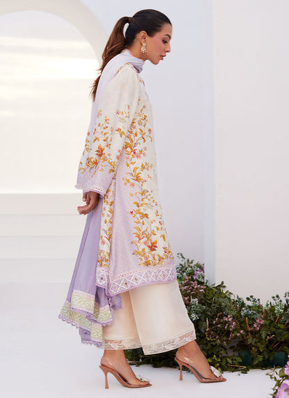 Farah Talib Aziz | Zaza Prints 24 | AMETHYST TRELLIS SHIRT AND DUPATTA - House Of Anaya