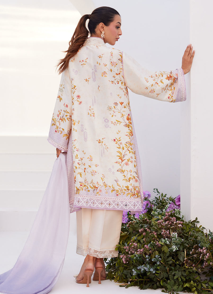 Farah Talib Aziz | Zaza Prints 24 | AMETHYST TRELLIS SHIRT AND DUPATTA - House Of Anaya
