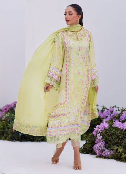 Farah Talib Aziz | Zaza Prints 24 | KELLY LIME SHIRT AND DUPATTA - House Of Anaya