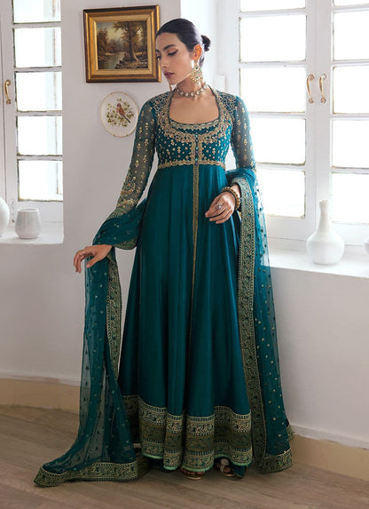 Farah Talib Aziz | Mayna Festive Luxe | AFRA TEAL - House Of Anaya