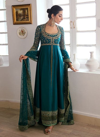 Farah Talib Aziz | Mayna Festive Luxe | AFRA TEAL - House Of Anaya