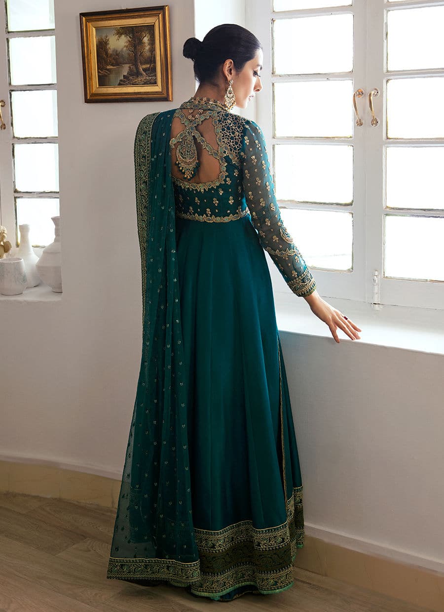 Farah Talib Aziz | Mayna Festive Luxe | AFRA TEAL - House Of Anaya