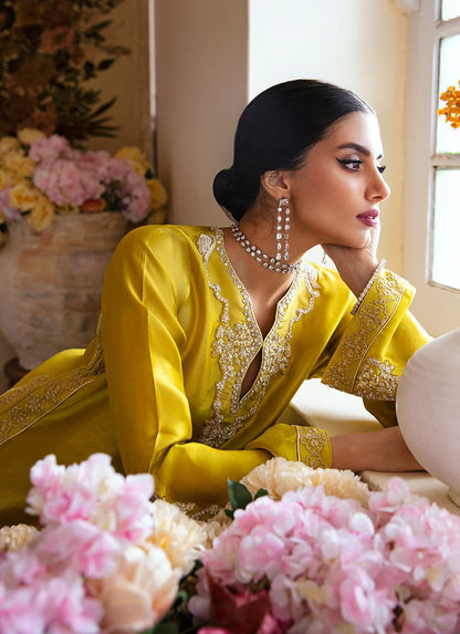 Farah Talib Aziz | Mayna Festive Luxe | Veesta Lime - House Of Anaya