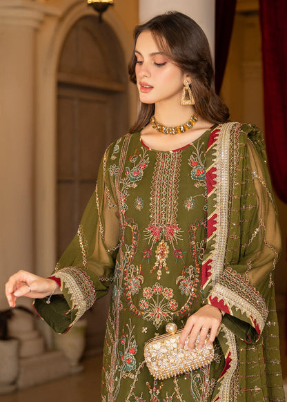 Strawberry | Rimjhim Chiffon Collection | FLS-RJ-002 - House Of Anaya