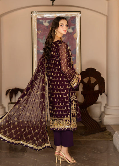 Strawberry | Rimjhim Chiffon Collection | FLS-RJ-004 - House Of Anaya