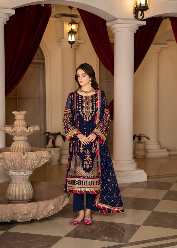 Strawberry | Rimjhim Chiffon Collection | FLS-RJ-005 - House Of Anaya