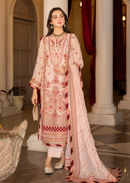 Strawberry | Rimjhim Chiffon Collection | FLS-RJ-006 - House Of Anaya