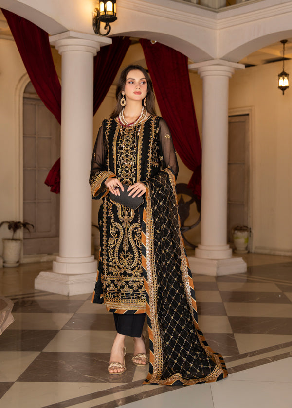Strawberry | Rimjhim Chiffon Collection | FLS-RJ-001 - House Of Anaya