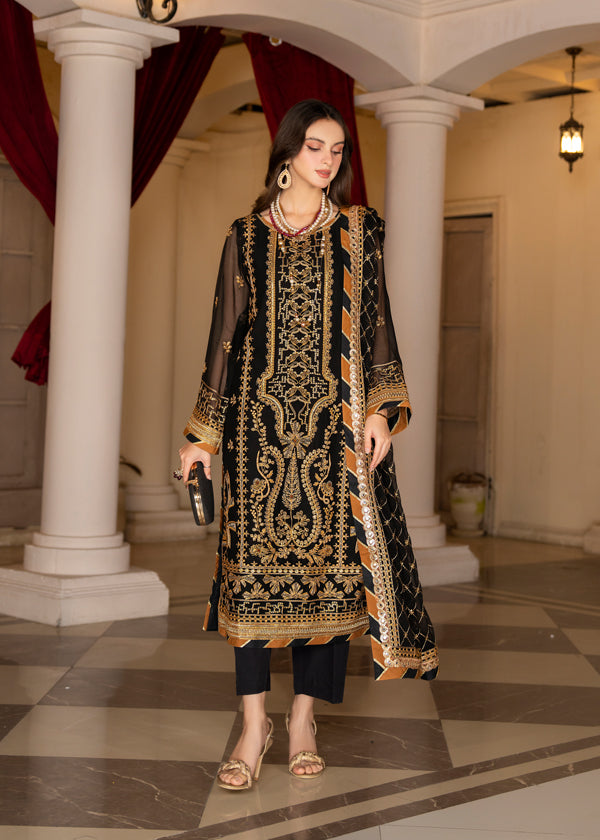 Strawberry | Rimjhim Chiffon Collection | FLS-RJ-001 - House Of Anaya