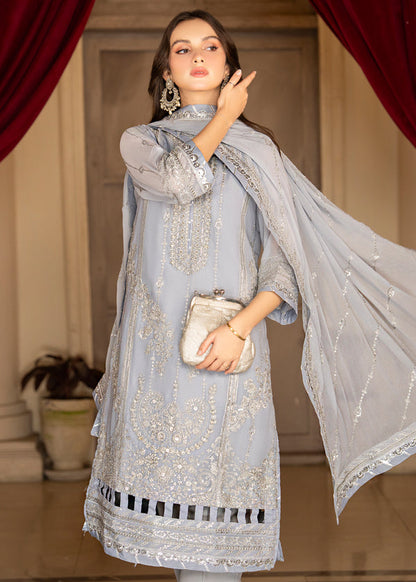 Strawberry | Rimjhim Chiffon Collection | FLS-RJ-008 - House Of Anaya