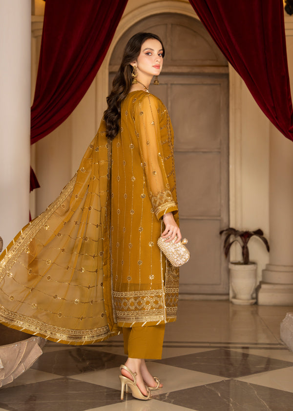 Strawberry | Rimjhim Chiffon Collection | FLS-RJ-009 - House Of Anaya