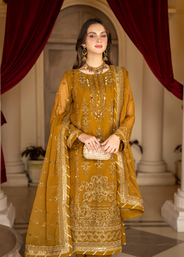 Strawberry | Rimjhim Chiffon Collection | FLS-RJ-009 - House Of Anaya