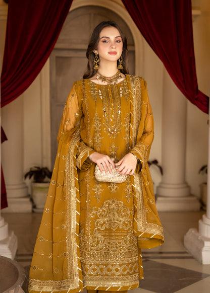 Strawberry | Rimjhim Chiffon Collection | FLS-RJ-009 - House Of Anaya