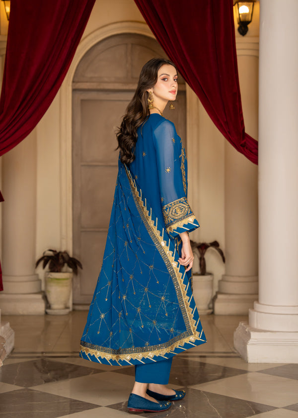 Strawberry | Rimjhim Chiffon Collection | FLS-RJ-010 - House Of Anaya