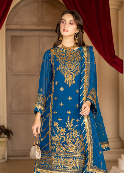 Strawberry | Rimjhim Chiffon Collection | FLS-RJ-010 - House Of Anaya