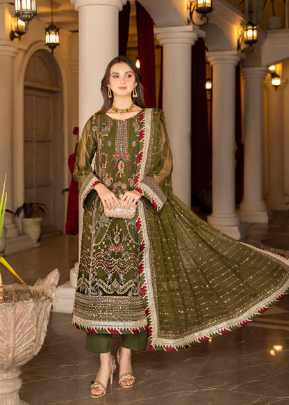 Strawberry | Rimjhim Chiffon Collection | FLS-RJ-002 - House Of Anaya