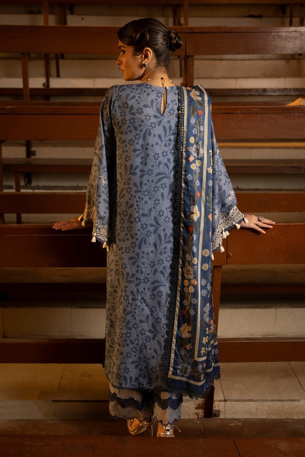 Ittehad | Embroidered Lawn | I-15 - House Of Anaya