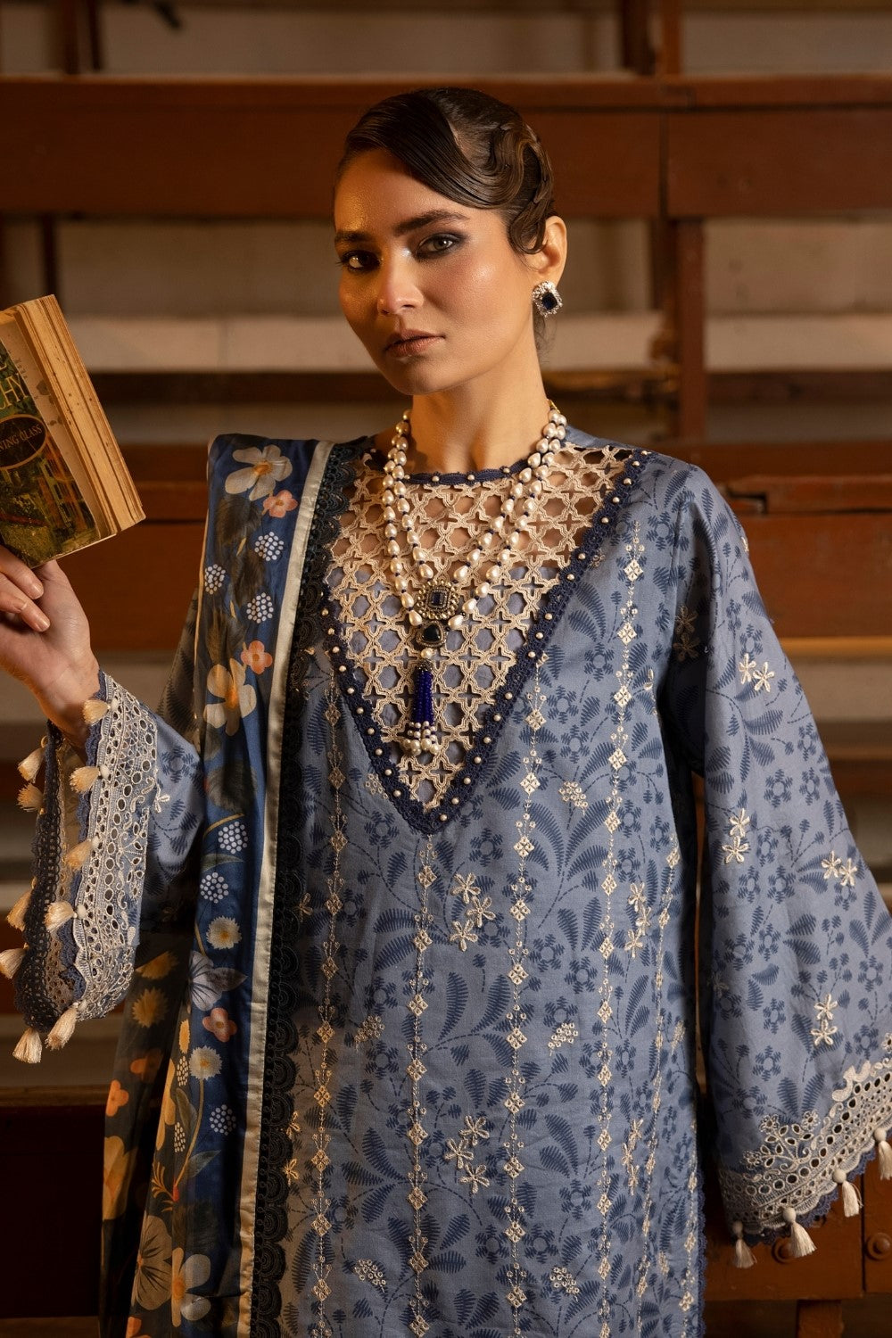 Ittehad | Embroidered Lawn | I-15 - House Of Anaya