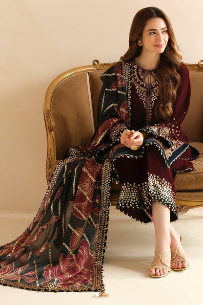 JAZMIN__Embroidered Velvet Formal VF-2038 - House Of Anaya